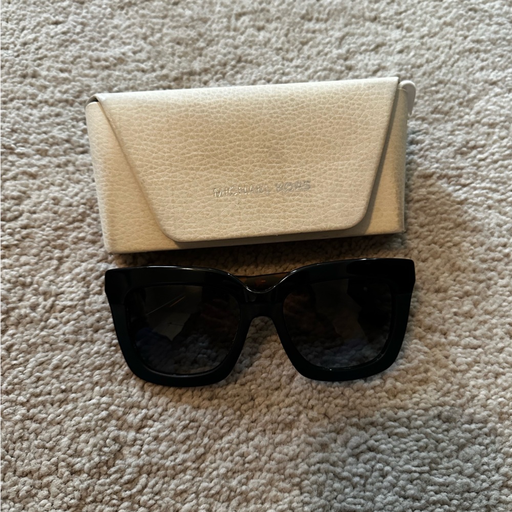 Michael Kors Black Sunglasses with Cream Case